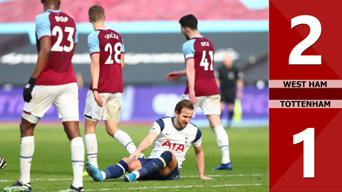 West Ham vs Tottenham: 2-1, Búa tạ 'đập chết' Gà trống